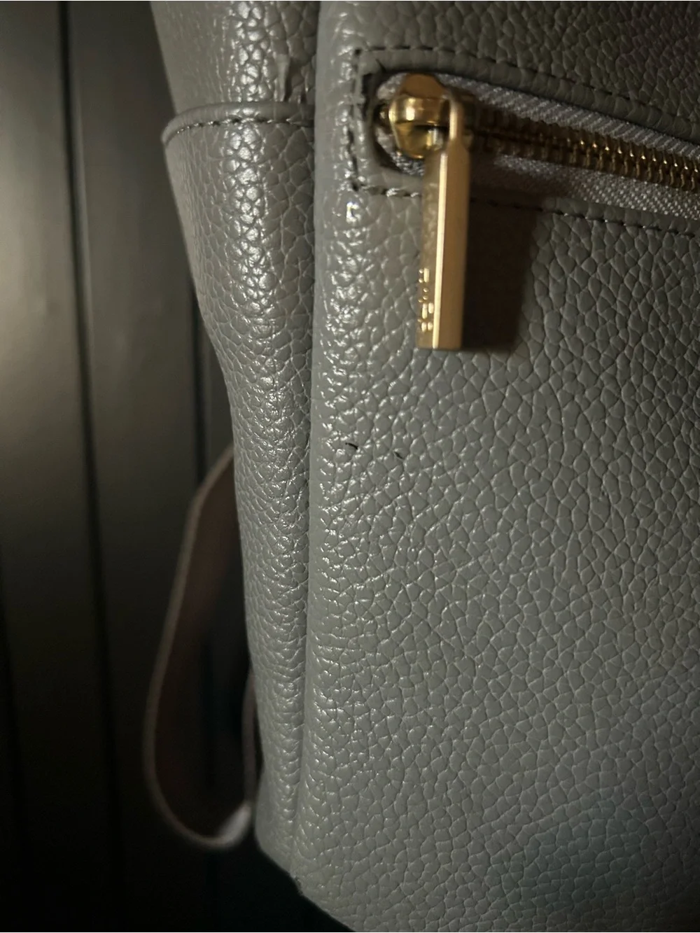 Freshly Picked Classic Diaper Bag II in Stone Color Pebbled Leather Lg Backpack